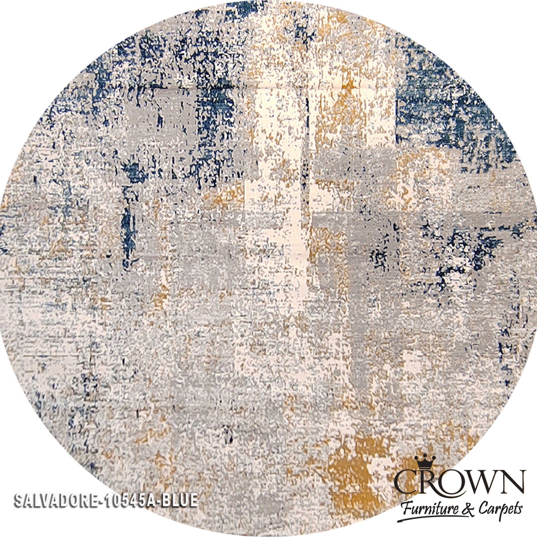 Modern Carpet – Contemporary Abstract Rug for Living Room & Bedroom | Salvadore 10545A Round