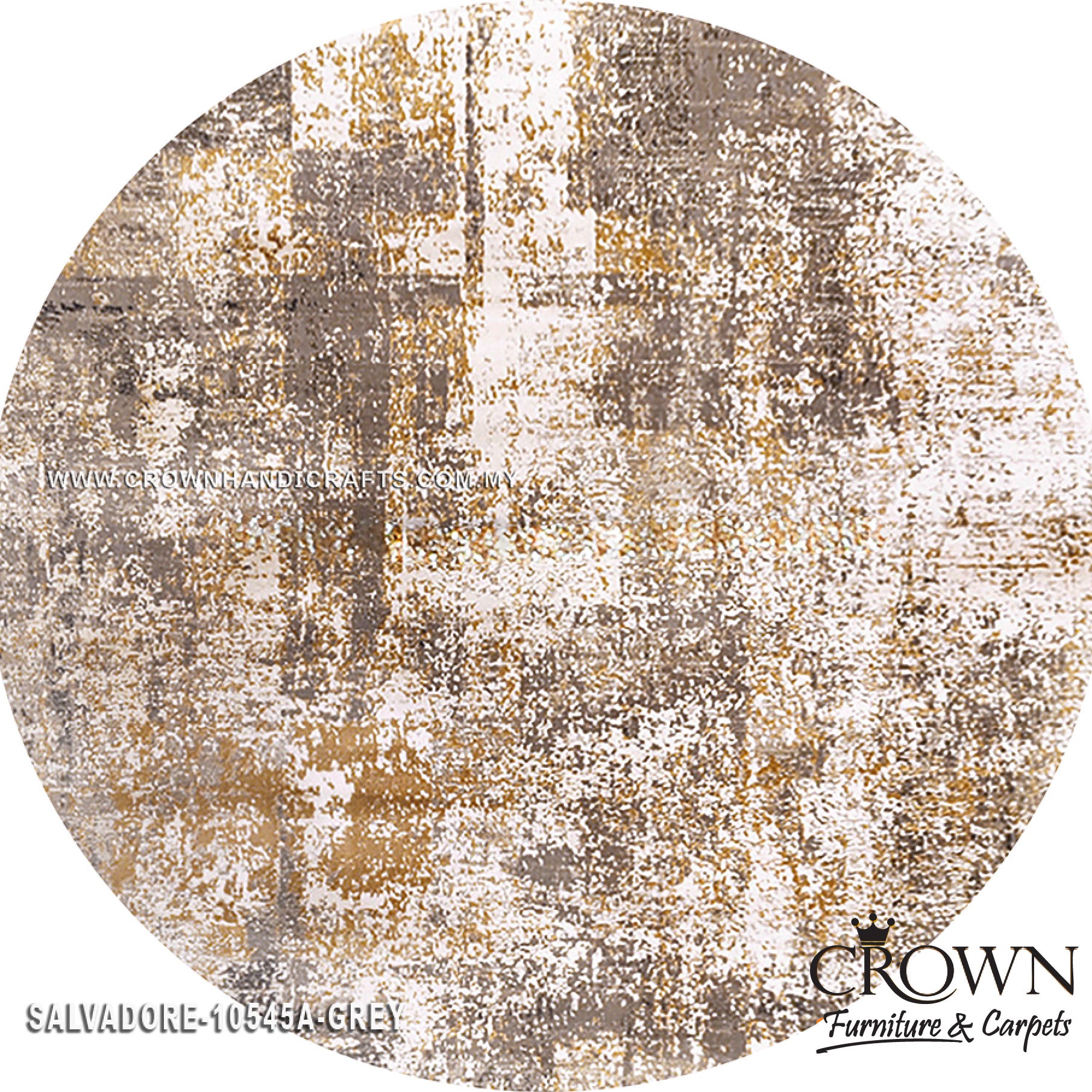 Modern Carpet – Contemporary Abstract Rug for Living Room & Bedroom | Salvadore 10545A Round
