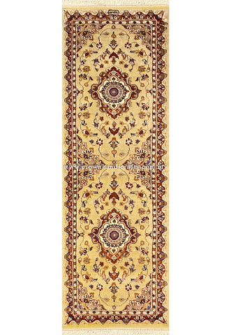 [6X2FT] Authentic Persian Runner | Expertly Handcrafted with 100% Luxurious Silk & Wool | Premium Iranian Rug Showcasing Exquisite Turkish Craftsmanship | SK Kashmir Carpet Silk Wool CH 1638