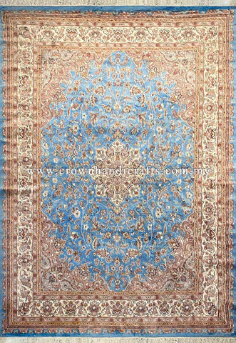 [12X9FT] Majestic Persian Carpet Meticulously Hand-Knotted with 100% Silk and Wool Showcasing a Premium Iranian Design Accentuated by Authentic Turkish Craftsmanship SK Kashmir SILK WOOL CH 2598