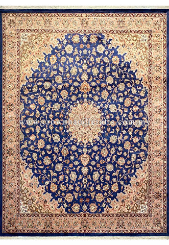 [12X9FT] Exceptional Persian Carpet, Hand-Knotted with 100% Silk and Wool Featuring a High-Quality Iranian Design Highlighted by Authentic Turkish Craftsmanship SK Kashmir SILK WOOL CH 2721