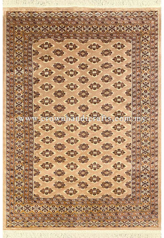 [6X4FT] Exquisite Persian Carpet 100% Silk and Wool Hand-Knotted Authentic Iranian Design SK Kashmir SILK WOOL CH 932