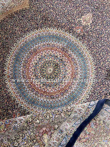 Certified Persian Carpet 100% Silk Premium Quality Made in Iran | Solomon SL09