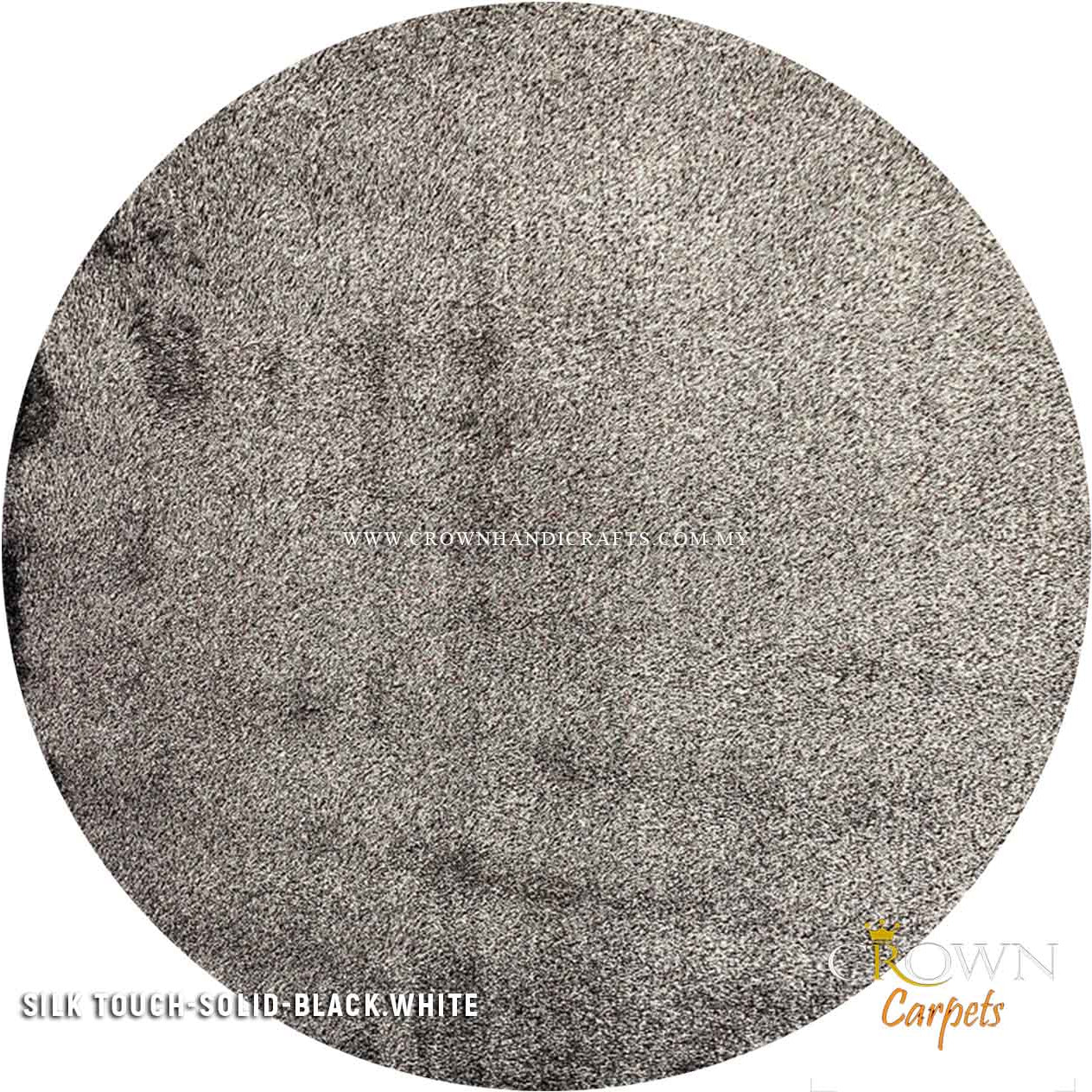 Experience Shaggy Round Style Rugs for Modern Living room Carpets | Silk Touch Shaggy Black White