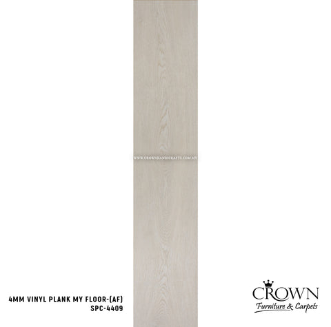 4MM SPC PLANK MY FLOOR SPC-4409 (AF) | 182X1220 | SCRATCH-RESISTANT SPC FLOORING | BOX 12PCS/29SF