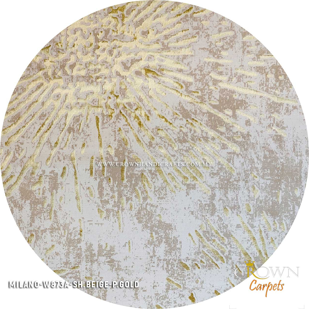 New Age Modern Rugs Minimalist Carpets Scandinavian Rugs | Milano W873A-SH.Beige P.Gold