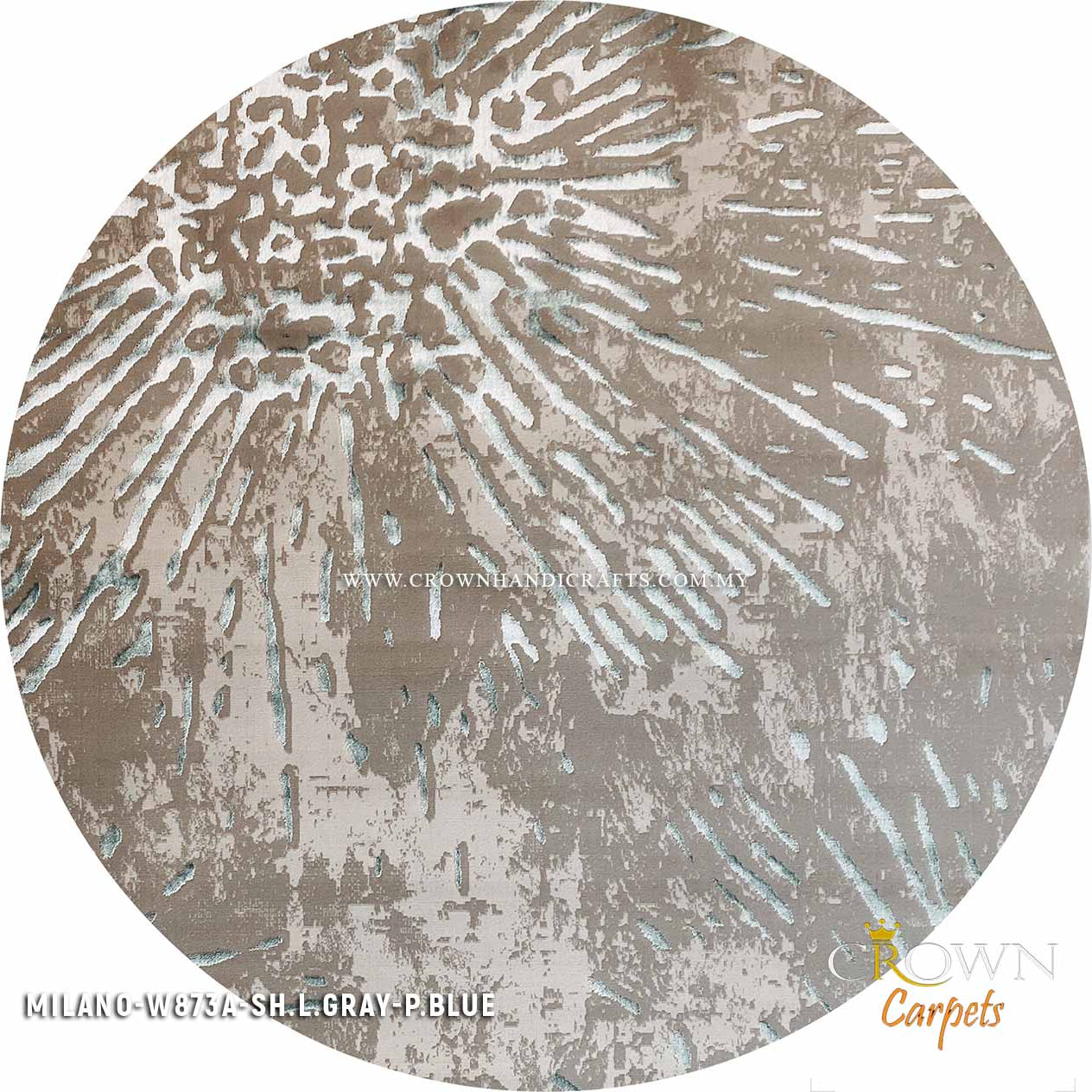 Shop Modern Carpets Abstract Designs Nordic Rugs | Milano W873A-SH.L.Gray P.Blue