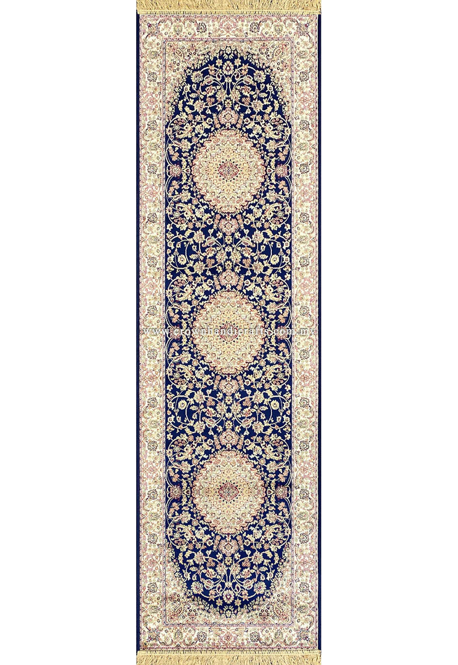 Fine Viscose Runner Carpet – Persian Motifs with a Luxurious Silk Touch for High-End Interiors | Zrabi 396