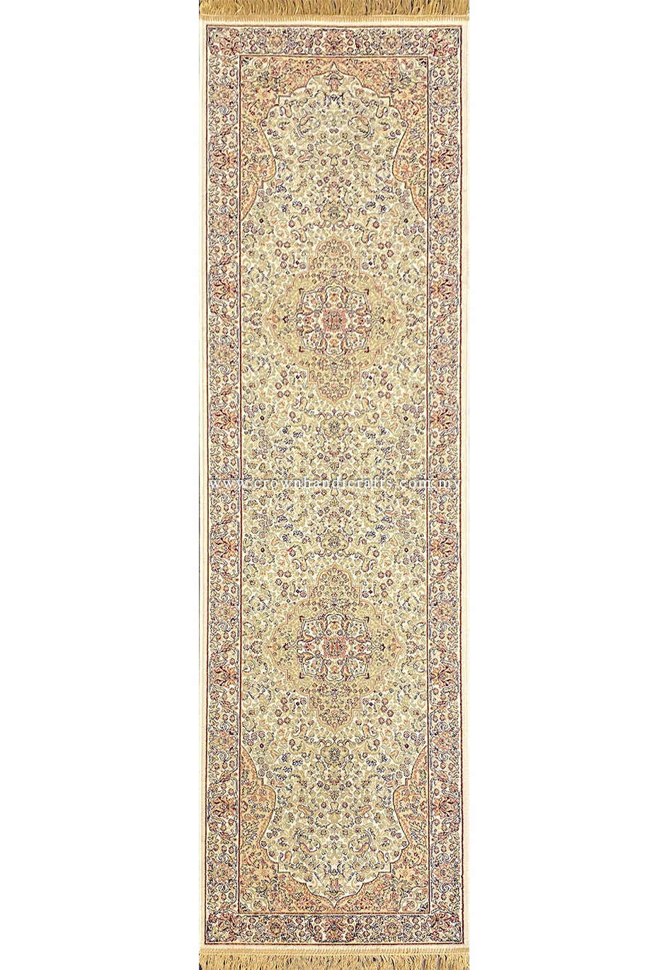 Persian Pattern Runner Rug Silk-Feel Viscose Carpet for Halls, Entries & Living Rooms | Zrabi 455