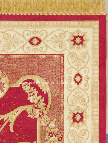 Persian Silk Carpet Iran Design - Silk Man Made Carpet | Zrabi 463 RED (200X275cm)