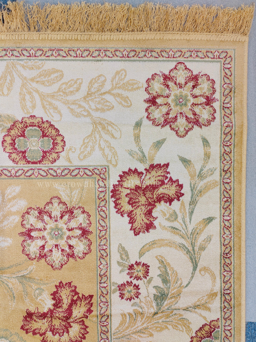 Persian Silk Carpet Iran Design - Silk Man Made Carpet | Zrabi 630 GOLD (200X275cm)