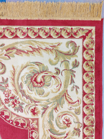 Persian Silk Carpet Iran Design - Silk Man Made Carpet | Zrabi 638 RED (200X275cm)