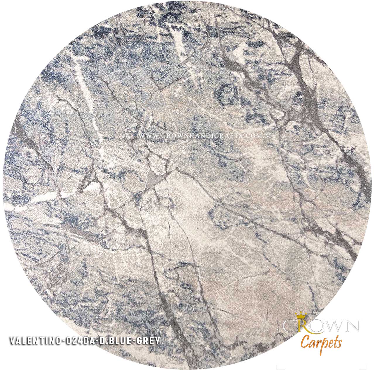 Modern Carpet for Living Room Designer Rugs Malaysia | Valentino 0240A D.Blue Grey