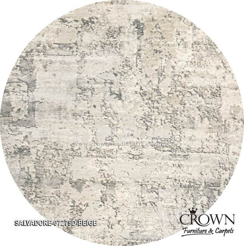 Stunning Modern Designer Collection Round Carpet | Trustworthy Modern Carpet Supplier | Salvadore 7279D Round Beige