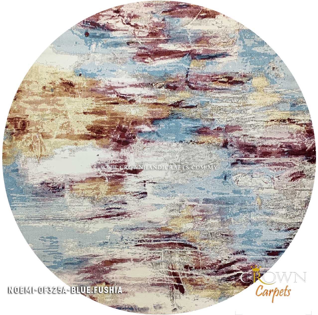 Define Your Space: Make a Statement with Modern Abstract Rugs | Noemi 0F325A Round