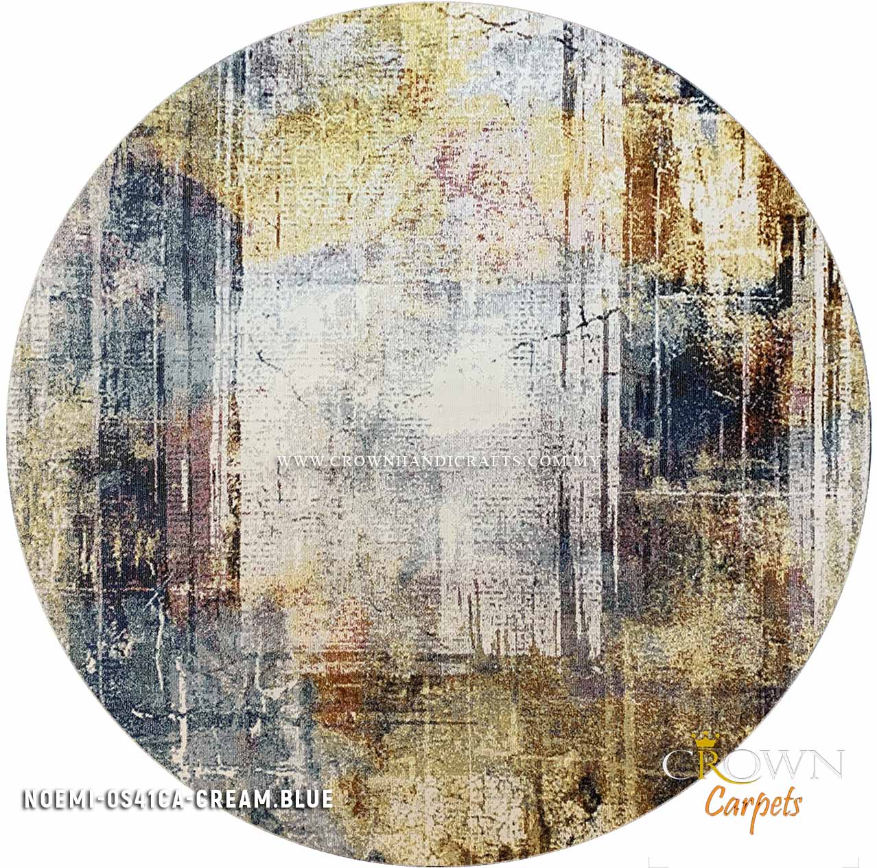 Elevate Your Space: Crown's Designer Modern Rugs for Timeless Elegance | Noemi 0S41CA Round