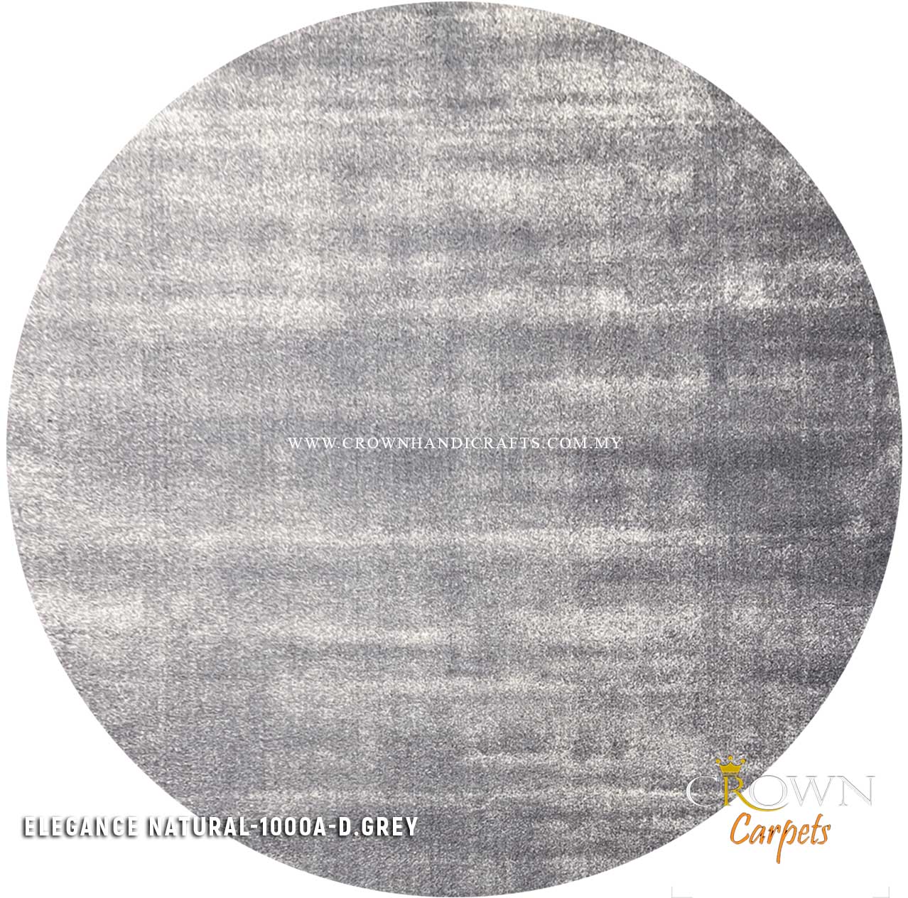 Abstract Rug Modern Round Design Carpet High Quality | Elegance Natural Round 1000A D.GREY