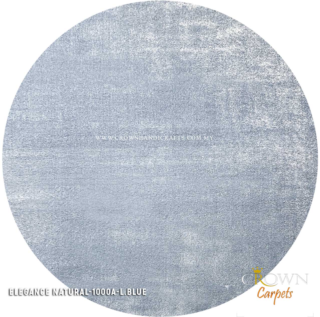 Abstract Modern Rugs for Living Room Bedroom Rugs | Elegance Natural Round 1000A L.BLUE