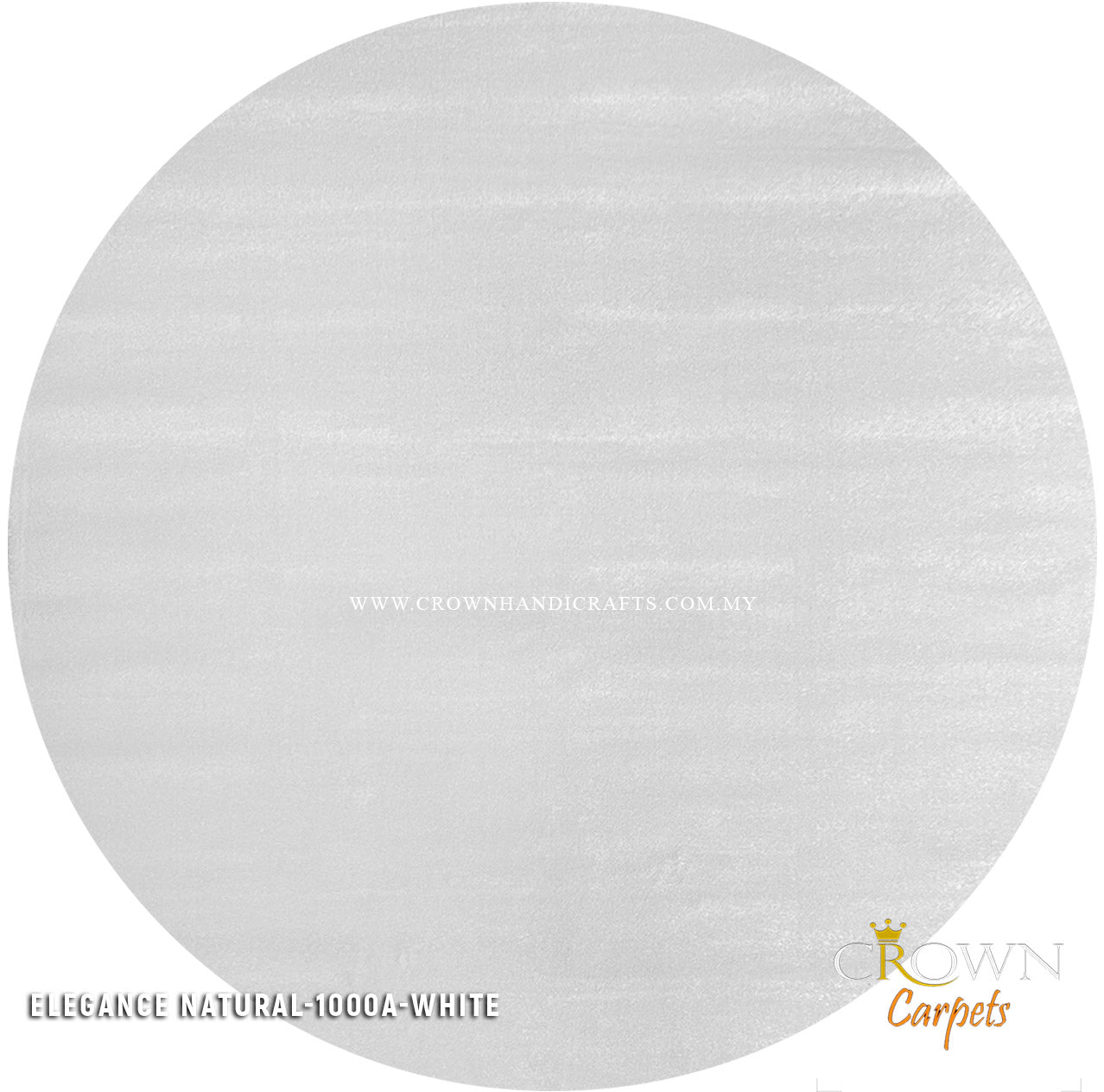 Feel Premium to Walk on Round Modern Rugs Thick and Soft Touch | Elegance Natural Round 1000A White