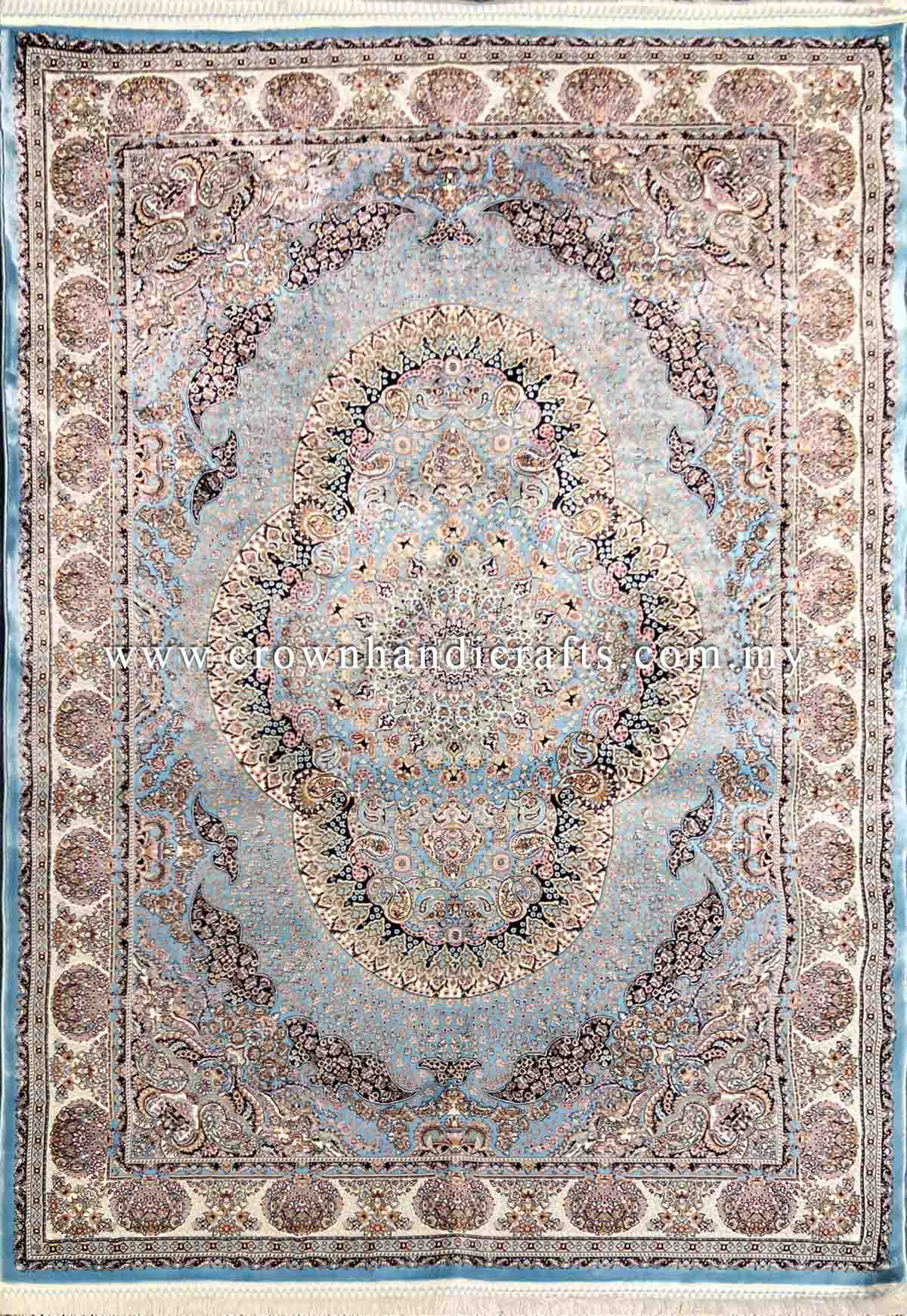 Silk Feel Carpet Persian Design Turkish Rug for Living Room Bedroom Carpet | Qom 1021A