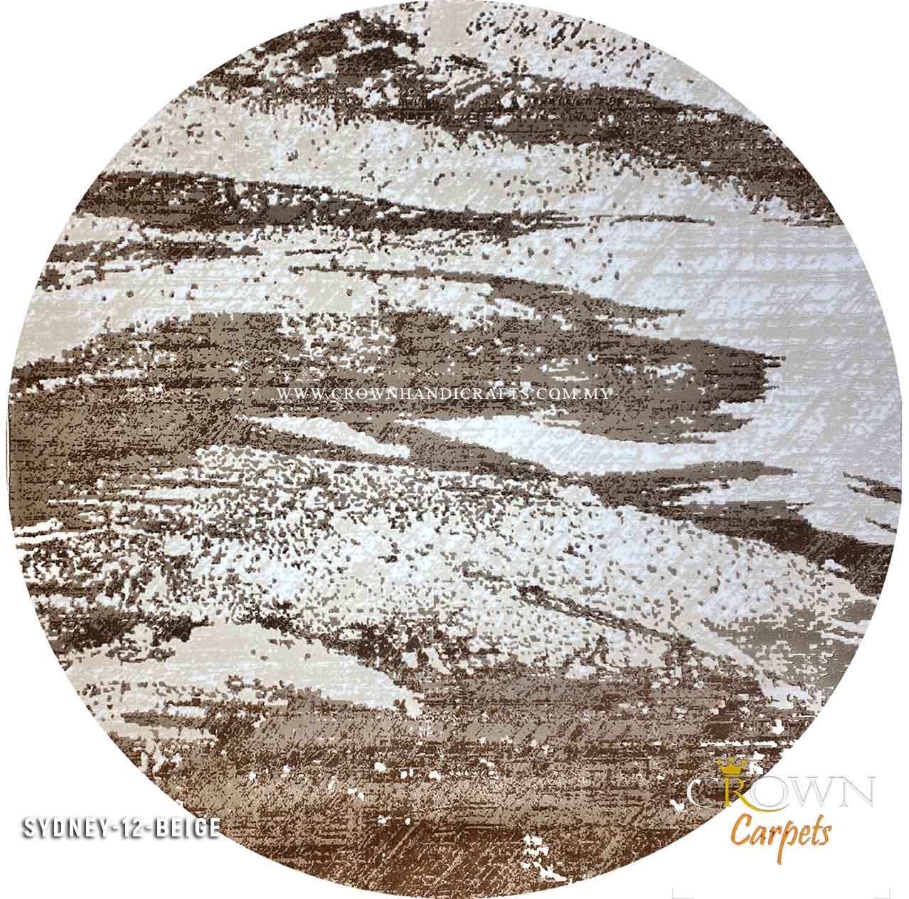 Contemporary Carpet Modern Design Rug Turkey Carpets for Living Room Bedroom | Sydney 12 Round Beige