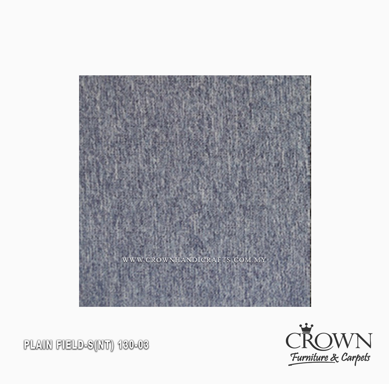 Textured carpet tile, plain field blue-gray speckle, 50x50 cm