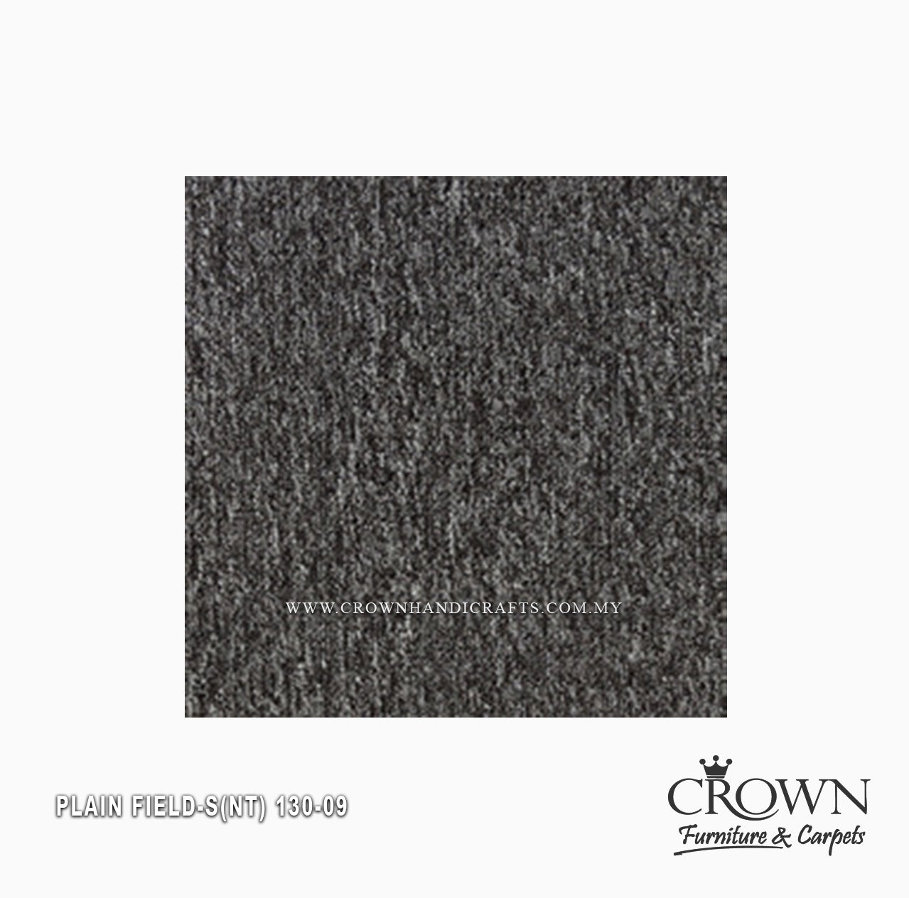 Textured carpet tile, plain field dark gray speckle, 50x50 cm