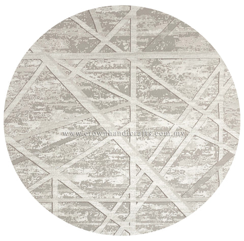 Smooth Fine Rug For Living Room Modern Design Carpet | Modern Mix Round MM142 (160CM DIA)