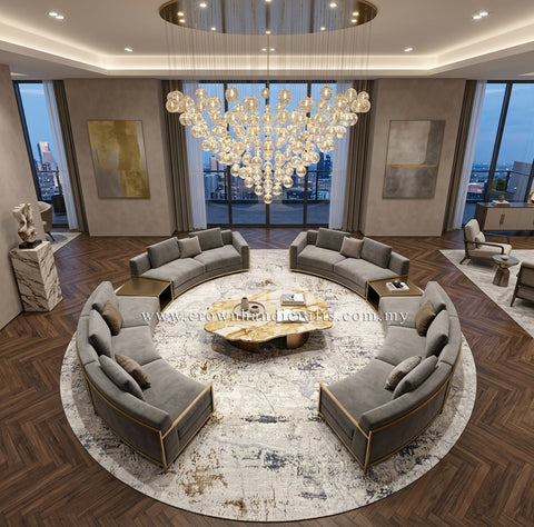 Amazing Smooth Feel Luxury Rugs Modern Design | Modern Mix Round MM171 (160CM DIA)