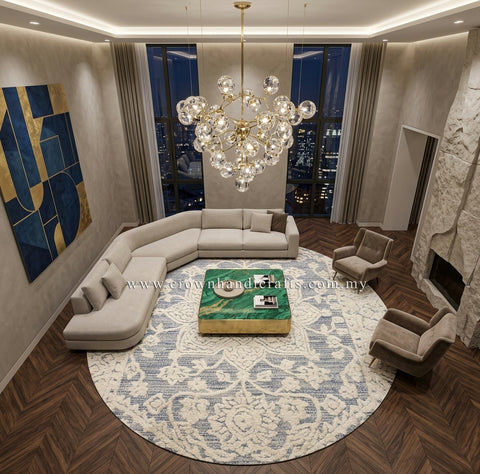 Amazing Smooth Feel Luxury Rugs Modern Design | Modern Mix Round MM180 (152CM DIA)