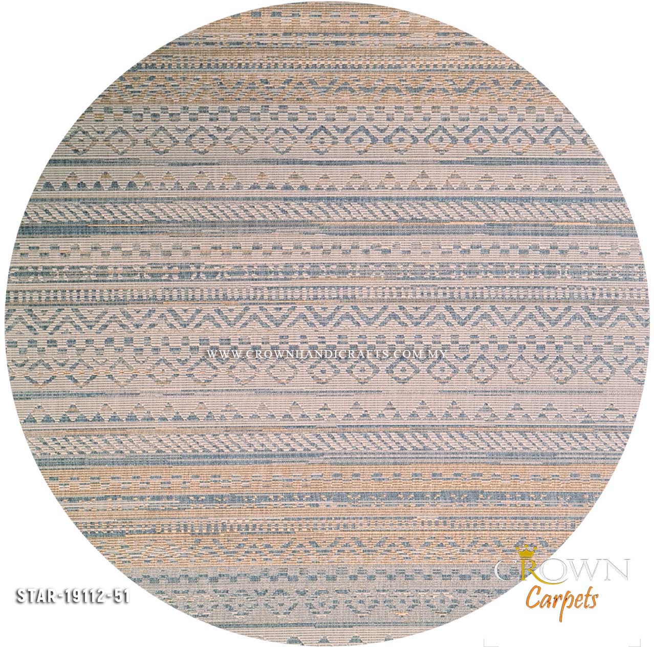 Abstract Rug Modern Round Design Carpet High Quality | Star Round 19112-51