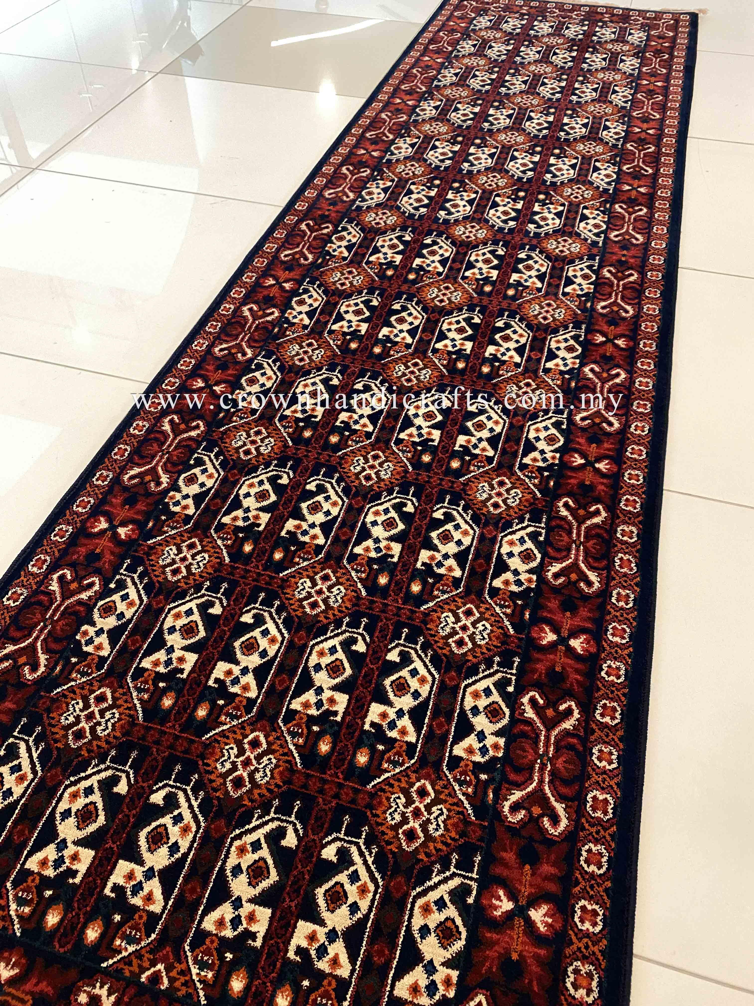 Moroccan Style Persian Rug Tribal Vintage Carpet Made in Iran | Mahakan Runner Mah007 Dark Cream