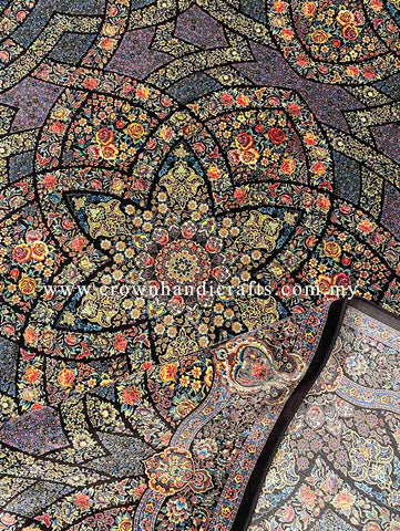 Royal Edition Silk Carpet Iranian Rug Authentic Persian Carpet to match your Living Room Standard | Ejaz JZ003