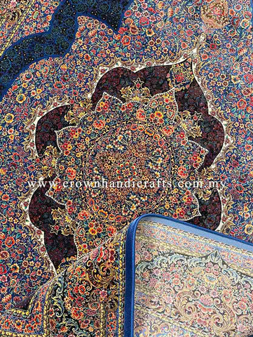 100% Silk Rug Iran Authentic Persian Carpet High End Premium Quality Man Made Elegant Feel | Ejaz JZ007