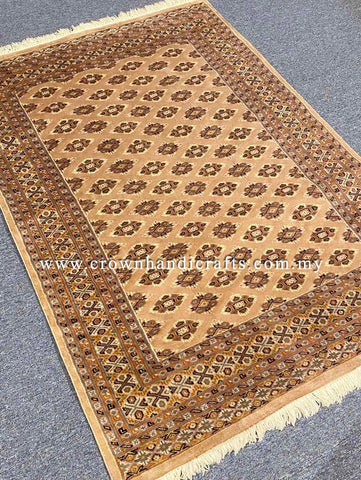 [6X4FT] Exquisite Persian Carpet 100% Silk and Wool Hand-Knotted Authentic Iranian Design SK Kashmir SILK WOOL CH 932