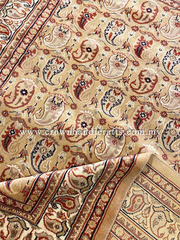 [6X4FT] Majestic Persian Rug 100% Silk and Wool High-Quality Hand-Knotted Authentic Iranian Design SK Kashmir SILK WOOL CH 758