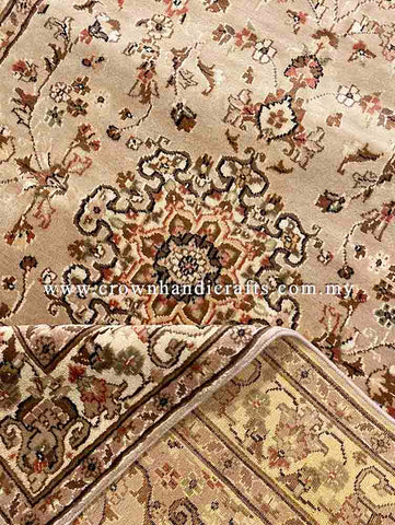 [6X4FT] Timeless Persian Carpet 100% Silk and Wool Premium Quality Hand-Knotted Authentic Iranian Rug Turkey-Inspired SK Kashmir Design SILK WOOL CH 2093