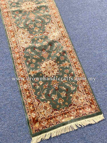 [6X2FT] Authentic Handmade Persian Runner | Premium 100% Silk & Wool | Exquisite High-Quality Iranian Rug with Turkish Craftsmanship | SK Kashmir Carpet Silk Wool CH-2251