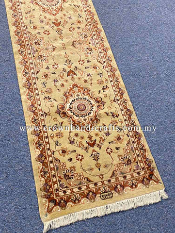 [6X2FT] Authentic Persian Runner | Expertly Handcrafted with 100% Luxurious Silk & Wool | Premium Iranian Rug Showcasing Exquisite Turkish Craftsmanship | SK Kashmir Carpet Silk Wool CH 1638