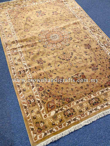 [5X8FT] Stunning Persian Rug Hand-Knotted with 100% Silk and Wool Featuring Intricate Patterns and Authentic Iranian Design SK Kashmir SILK WOOL CH 1753