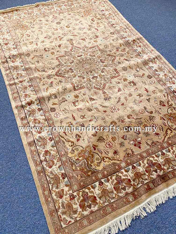 [5X8FT] Beautifully Crafted Persian Carpet Hand-Knotted with 100% Silk and Wool Featuring Intricate Patterns and Authentic Iranian Design SK Kashmir SILK WOOL CH 547