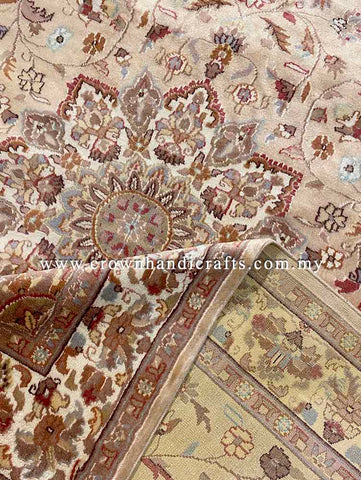 [5X8FT] Beautifully Crafted Persian Carpet Hand-Knotted with 100% Silk and Wool Featuring Intricate Patterns and Authentic Iranian Design SK Kashmir SILK WOOL CH 547