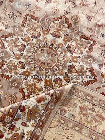 [5X8FT] Majestic Persian Carpet Hand-Knotted with 100% Silk and Wool Showcasing Exquisite Intricate Patterns and Authentic Iranian Design SK Kashmir SILK WOOL CH 462