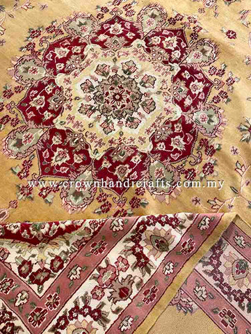 [11X8FT] Beautifully Crafted Persian Rug Hand-Knotted with 100% Silk and Wool Showcasing High-Quality Iranian Design with Authentic Turkish Elements SK Kashmir SILK WOOL CH 2604