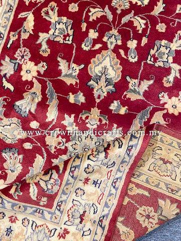 [6X4FT] Timeless Persian Rug Luxurious 100% Silk and Wool Hand-Knotted Authentic Iranian Design SK Kashmir Exquisite Craftsmanship SILK WOOL CH 1500