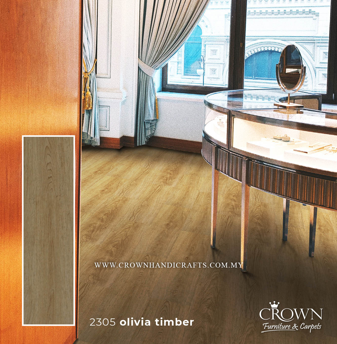 3MM KOREAN VINYL PLANK 2305-OLIVIA TIMBER CLASSIC (FP) | 184X950 | NON-SLIP VINYL FLOORING FOR SAFETY | BOX 19PCS/35.5SF