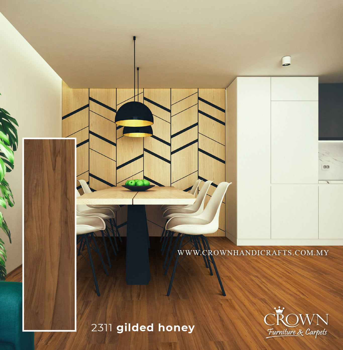 3MM KOREAN VINYL PLANK 2311-GILDED HONEY CLASSIC (FP) | 184X950 | ECO-FRIENDLY VINYL FLOORING SOLUTION | BOX 19PCS/35.5SF