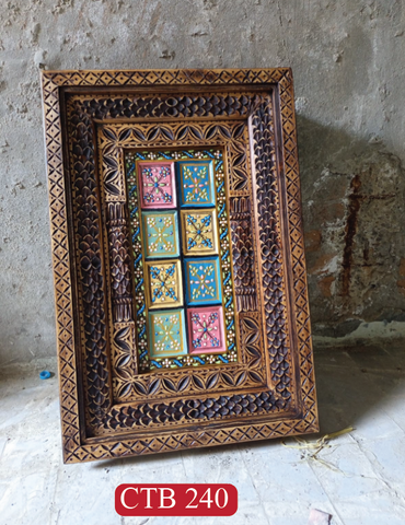 Designer Antique Solid Wood Coffee Table | Handcrafted Bohemian Hand-Painted Statement Furniture | CTB-240