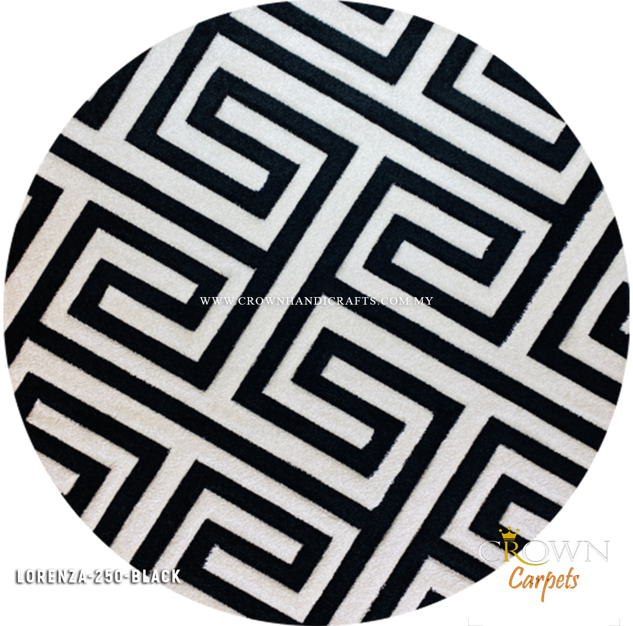 Incomplete Living Space? Add a Modern Round Rug and Experience the Difference! Thank Me Later | Lorenza 250 Black