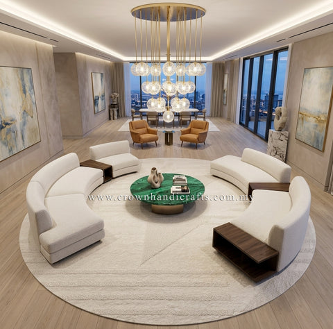 Clean Lines, Modern Floors: Contemporary Rugs & Carpets, Minimalist Design | Modern Mix Round MM269 (160CM DIA)